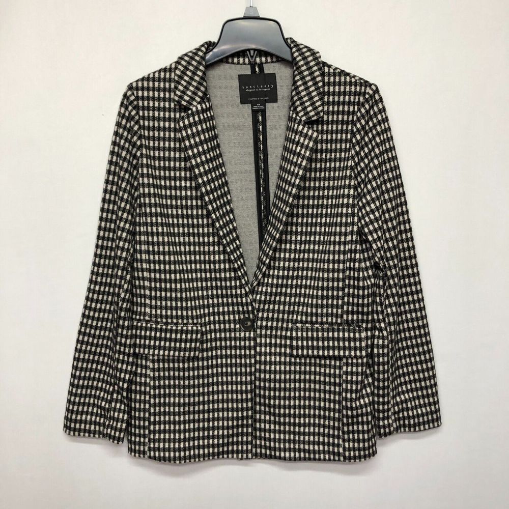 Sanctuary Women Crafted & Tailored Blazer Jacket Size Extra Small Plaid M117 -23